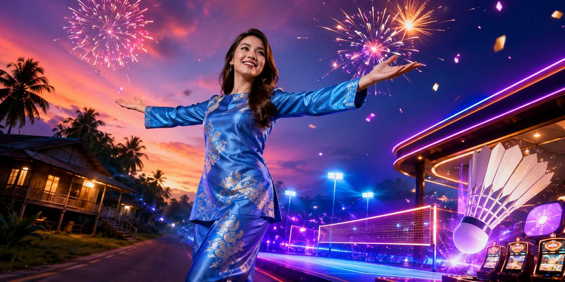 Wanita Malaysia berbaju kurung menggunakan aplikasi kasino 6030 pada telefon mudah alih